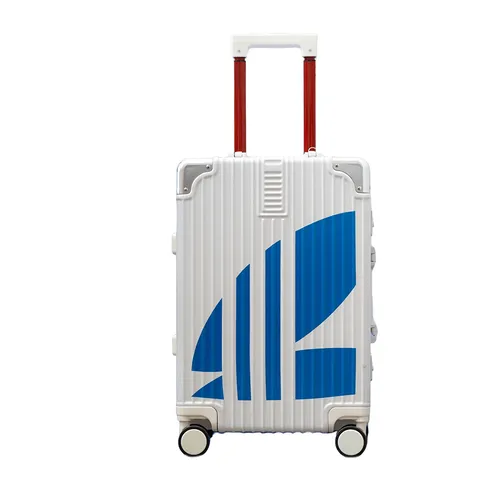 Túi xách - Vali Adidas Big Logo Blue Size 20inch Màu Trắng Xanh Dương - Vua Hàng Hiệu
