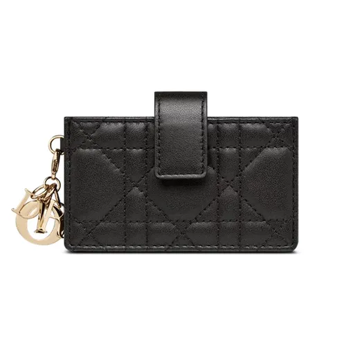 Túi xách Dior - Ví Đựng Thẻ Nữ Dior Jasmine Card Holder S0074ONMJ M900 Màu Đen - Vua Hàng Hiệu