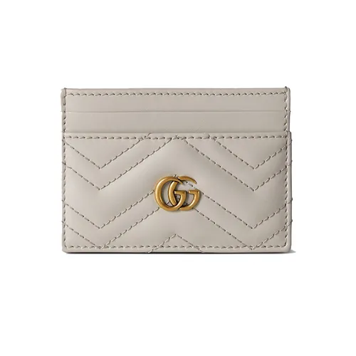 Ví Đựng Thẻ Nữ Gucci GG Marmont Matelassé Card Case Màu Trắng - Túi xách - Vua Hàng Hiệu