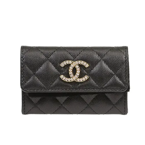 Túi xách Chanel - Ví Nữ Chanel Chanel Wallets AP3400C GP Short Button Màu Đen - Vua Hàng Hiệu