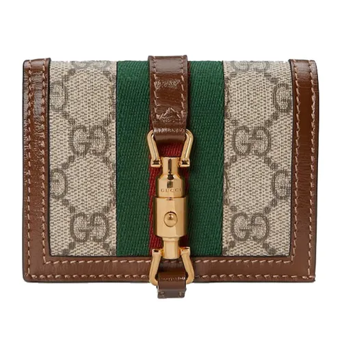 Ví Nữ Gucci GG Jackie 1961 Card Wallet 645536 HUHHG 8565 Màu Be Nâu - Túi xách - Vua Hàng Hiệu