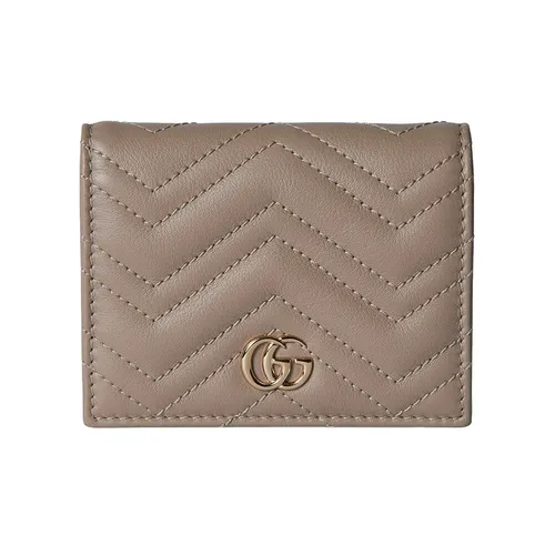 Túi xách Gucci - Ví Nữ Gucci GG Marmont Mini Wallet Màu Nâu Cát - Vua Hàng Hiệu
