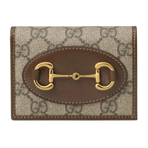 Ví Nữ Gucci Horsebit 1955 Card Case Wallet 621887 92TCG 8563 Màu Nâu - Túi xách - Vua Hàng Hiệu