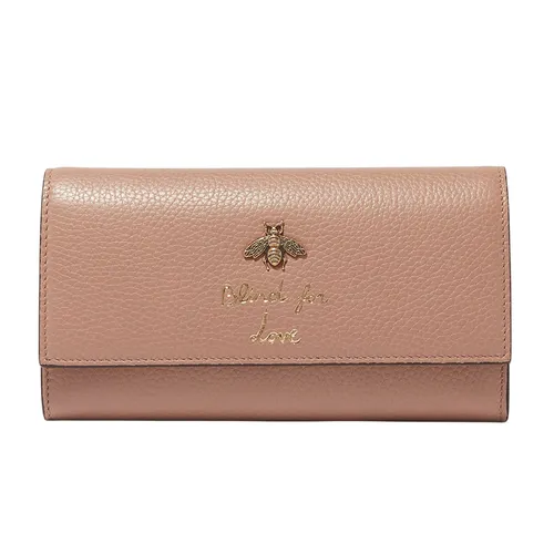 Túi xách Gucci - Ví Nữ Gucci Light-Pink Blind For Love Wallet Màu Hồng - Vua Hàng Hiệu