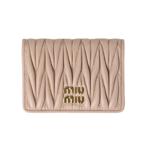 Miu Miu - Ví Nữ Miu Miu Matelassé Nappa Leather Card Holder 5MC103 2FPP F0236 Màu Hồng - Vua Hàng Hiệu
