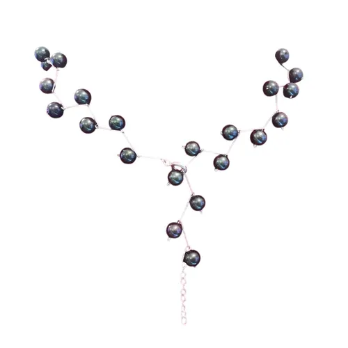 Vòng Cổ Ngọc Trai Minh Hà Pearl Jewelry 9-10mm Màu Xanh Đen - Trang sức - Vua Hàng Hiệu