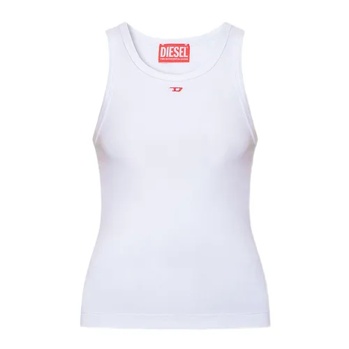 Thời trang - Áo Ba Lỗ Nữ Diesel White T-Anky-D Top A05104 0EJAI 100 Màu Trắng Size S - Vua Hàng Hiệu