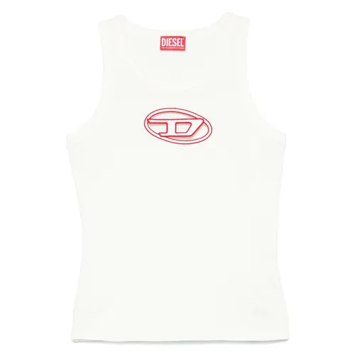 Thời trang Diesel - Áo Ba Lỗ Nữ Diesel Tank Top A15703 0AFAA 141A Màu Trắng Size S - Vua Hàng Hiệu