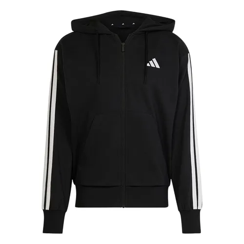 Thời trang - Áo Khoác Nam Adidas Essentials 3-Stripes French Terry Full-Zip Hoodie JD1877 Màu Đen Size M - Vua Hàng Hiệu