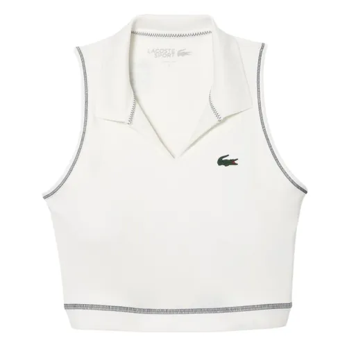 Thời trang - Áo Ngực Thể Thao Nữ Lacoste Women's Open Collar Bra Top IF4913 53G 70V Màu Trắng Size S - Vua Hàng Hiệu