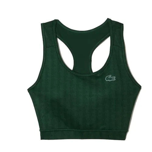 Thời trang Lacoste Áo ngực - Áo Ngực Thể Thao Nữ Lacoste Women's Printed Sports Bra F3422 00 D1R Màu Vàng/Tím Size XS - Vua Hàng Hiệu