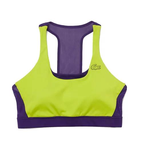 Thời trang Lacoste Áo ngực - Áo Ngực Thể Thao Nữ Lacoste Women's Sport Color-block Recycled Polyester Sports Bra TF9191 00 5CY Màu Vàng/Tím Size XS - Vua Hàng Hiệu