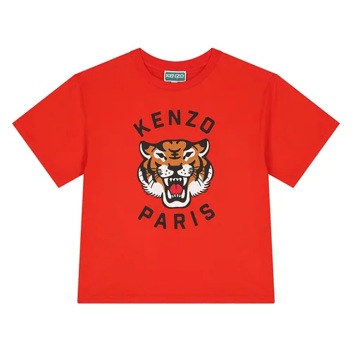 Thời trang Trẻ em - Áo Phông Trẻ Em Kenzo Boys Red Tiger T-Shirt K61137 997 Màu Đỏ Size 14 - Vua Hàng Hiệu