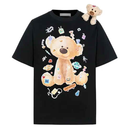Thời trang - Áo Phông Nữ 13 De Marzo Bear In Black DMZ1962 TS038 02-06-005 Tshirt Màu Đen Size S - Vua Hàng Hiệu