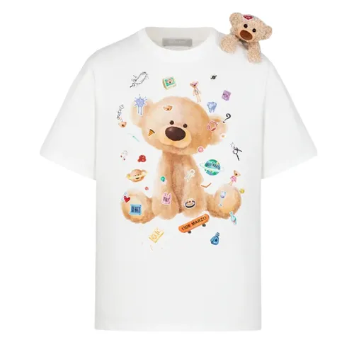 Thời trang - Áo Phông Nữ 13 De Marzo Bear In White DMZ1962 TS038 02-06-005 Tshirt Màu Trắng Size S - Vua Hàng Hiệu