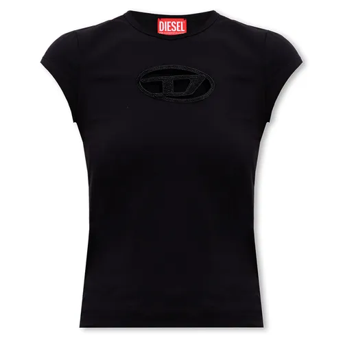 Áo Phông Nữ Diesel Czarny T-Shirt T-Angie A06268 0AFAA 9XXA Màu Đen Size XS
