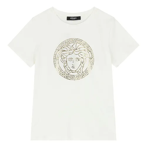 Áo Phông Trẻ Em Versace Logo Medusa T-Shirt 1000239 1A11718 2W270 Màu Trắng Size 14 - Thời trang - Vua Hàng Hiệu
