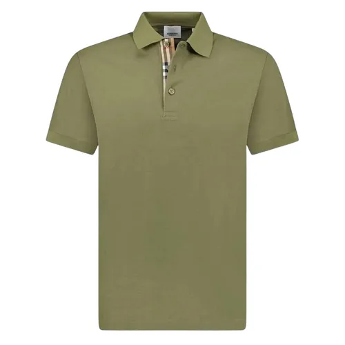 Áo Polo Nam Burberry Eddie EKD Olive 8092271 Màu Xanh Rêu Size XS