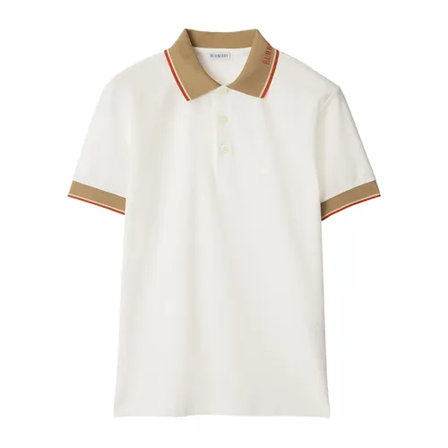 Áo Polo Nam Burberry Logo Collar Cotton 8110096 Màu Trắng Size S - Thời trang - Vua Hàng Hiệu