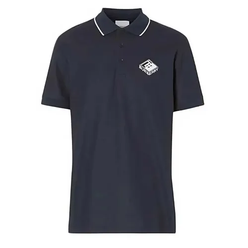 Thời trang Áo Polo - Áo Polo Nam Burberry Logo Graphic Pique 8021835 Màu Xanh Navy Size S - Vua Hàng Hiệu