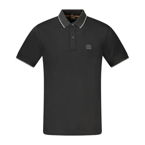 Hugo Boss - Áo Polo Nam Hugo Boss Slim-Fit Polo Shirt 50507699PASSERTIP_NE001 Màu Đen Size S - Vua Hàng Hiệu