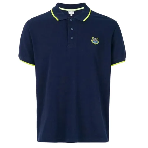 Kenzo - Áo Polo Nam Kenzo Tiger Crest Half Sleeve Shirt Màu Xanh Navy Size XS - Vua Hàng Hiệu
