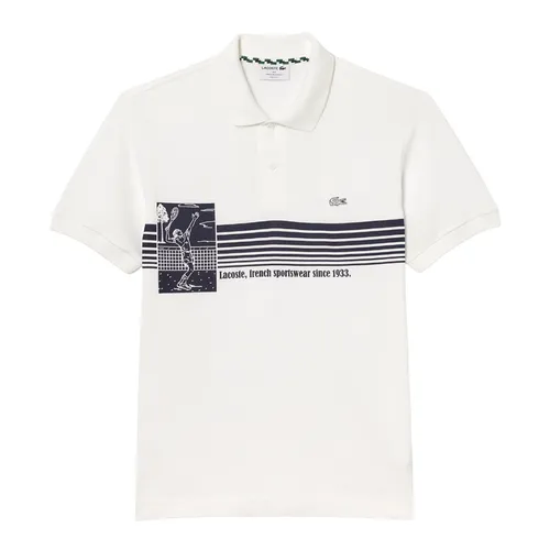 Thời trang Áo Polo - Áo Polo Nam Lacoste Men's Original L.12.12 Printed Pattern PH7430-10 001 Màu Trắng Size 4 - Vua Hàng Hiệu