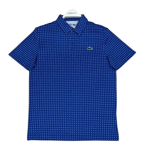 Áo Polo Nam Lacoste Regular Fit Golf Printed Shirt DH5175 9HA Màu Xanh Blue Size 3
