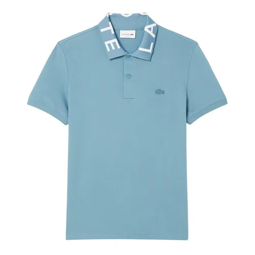 Áo Polo Nam Lacoste Slim Fit Jacquard Branded PH9538 51 HD9 Màu Xanh Blue Size 3