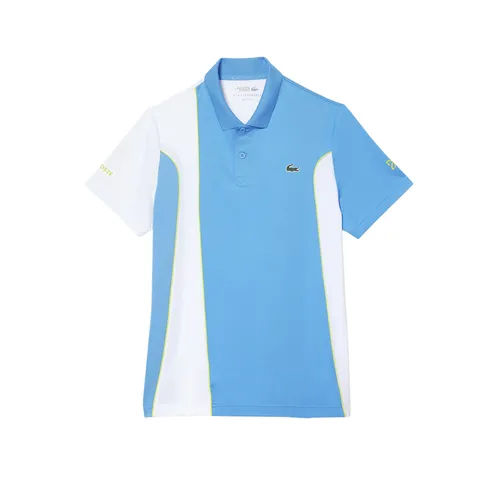 Áo Polo Nam Lacoste Sport X Novak Djokovic Regular Fit Color-block Polo Shirt DH3543 00 26F Màu Xanh Trắng Size 2