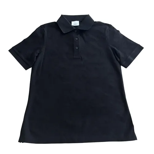 Thời trang Nữ - Áo Polo Nữ Burberry Check Màu Đen Size XS - Vua Hàng Hiệu