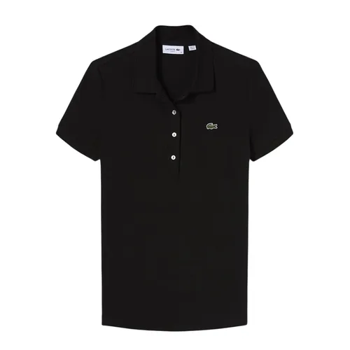 Thời trang Áo Polo - Áo Polo Nữ Lacoste Short Sleeve Slim Fit DF3443 031 Màu Đen Size 38 - Vua Hàng Hiệu