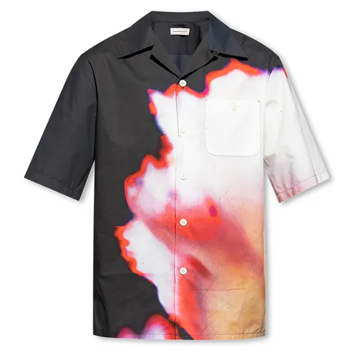 Alexander Mcqueen - Áo Sơ Mi Cộc Tay Nam Alexander McQueen Short Sleeve Cotton In Mix Colors 750133 QVO31 8500 Phối Màu Size 15 - Vua Hàng Hiệu