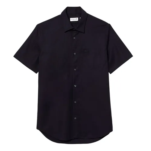 Áo Sơ Mi Cộc Tay Nam Lacoste CH8528 HDE Regular Fit Short Sleeved Màu Xanh Đen Size 38