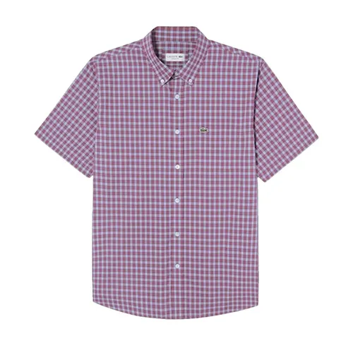 Thời trang Áo sơ mi - Áo Sơ Mi Cộc Tay Nam Lacoste Men's Short Sleeve Shirt CH0744-10 INY Phối Màu Size 38 - Vua Hàng Hiệu