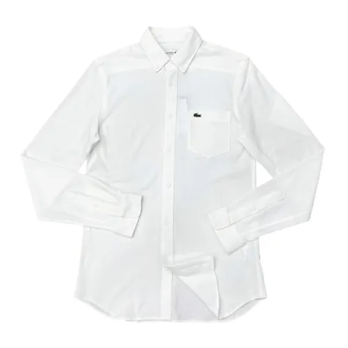Thời trang Áo sơ mi - Áo Sơ Mi Dài Tay Nam Lacoste Men's Regular Fit Shirt Màu Trắng - Vua Hàng Hiệu