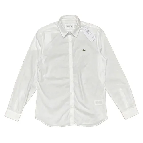 Áo Sơ Mi Dài Tay Nam Lacoste Men's Shirt Màu Trắng Size 38