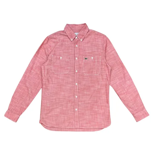 Thời trang Áo sơ mi - Áo Sơ Mi Dài Tay Nam Lacoste Regular Fit Shirt Màu Hồng Size 38 - Vua Hàng Hiệu