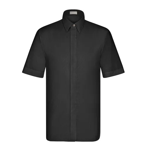 Dior - Áo Sơ Mi Nam Dior Oblique Short-Sleeved Shirt Black Cotton Jacquard 013C503A4743_C989 Màu Đen Size 38 - Vua Hàng Hiệu