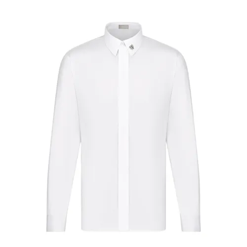 Dior - Áo Sơ Mi Nam Dior Shirt With Embroidered Bee Jewel 013C501F1581_C080 Màu Trắng Size 39 - Vua Hàng Hiệu