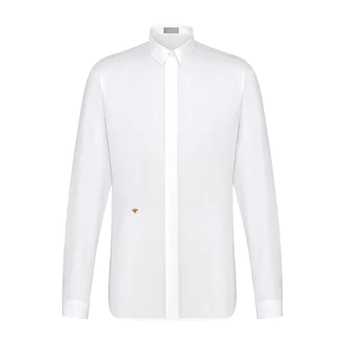 Dior - Áo Sơ Mi Nam Dior Shirt With Gold Bee Embroidery Màu Trắng Size 39 - Vua Hàng Hiệu