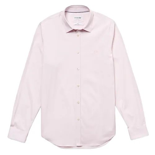 Thời trang Áo sơ mi - Áo Sơ Mi Nam Lacoste Men's Long Sleeve Wovens Shirt CH9628 HSK Màu Hồng - Vua Hàng Hiệu