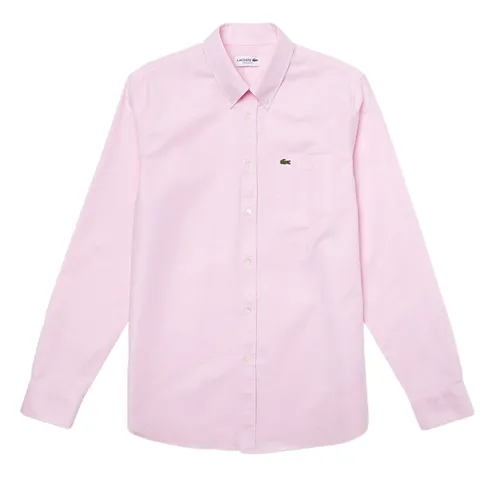 Thời trang - Áo Sơ Mi Nam Lacoste Men's Regular Fit Oxford Cotton Shirt CH2979 51 ADY Màu Hồng Size 39 - Vua Hàng Hiệu