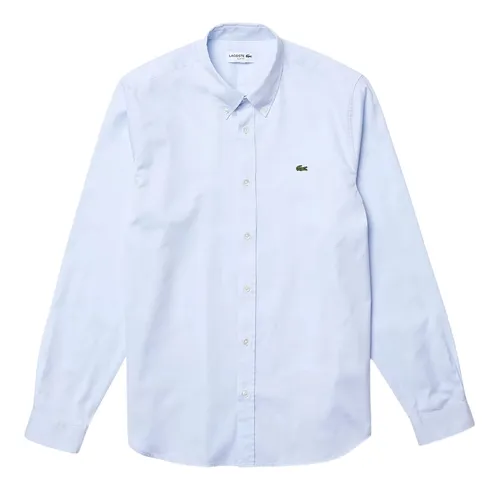 Thời trang Áo sơ mi - Áo Sơ Mi Nam Lacoste Men's Slim Fit Shirt CH1843 T01 Màu Xanh Nhạt Size 38 - Vua Hàng Hiệu