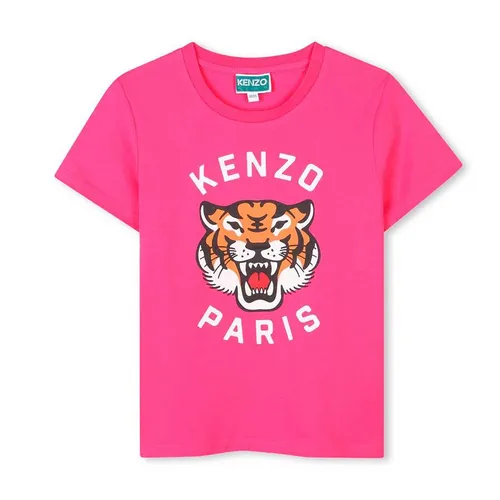 Thời trang - Áo Thun Nữ Kenzo With Logo T-shirt K61054 483 Màu Hồng Size 14Y - Vua Hàng Hiệu