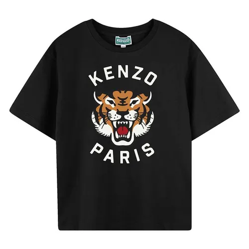 Thời trang - Áo Thun Kenzo With Logo T-shirt K61137 095 Màu Đen Size 14Y - Vua Hàng Hiệu