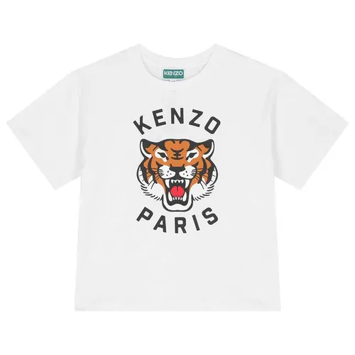 Thời trang - Áo Thun Kenzo With Logo T-shirt K61137 10P Màu Trắng Size 14Y - Vua Hàng Hiệu