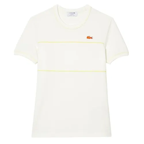 Thời trang - Áo Thun Nữ Lacoste Women’s Made In France Organic Cotton Piqué Tshirt TF5596-70V Màu Trắng Size 3 - Vua Hàng Hiệu