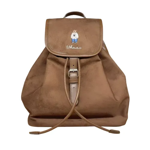 Túi xách - Balo WHOAU Steve Backpack Brown Màu Nâu - Vua Hàng Hiệu