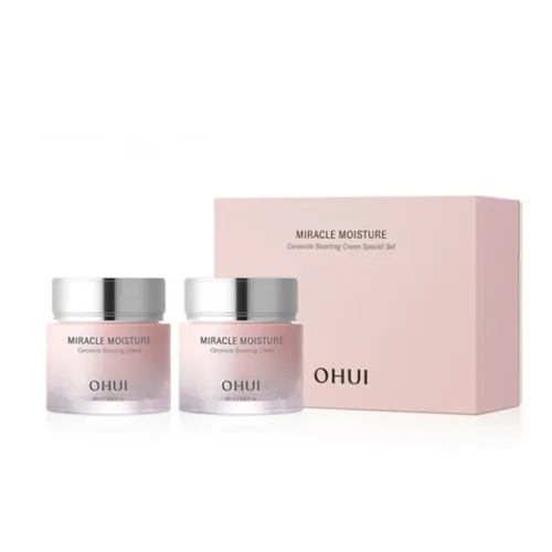Mỹ phẩm - Bộ Kem Dưỡng Ẩm Da Ohui Miracle Moisture Ceramide Boosting Cream (2 x 60ml) - Vua Hàng Hiệu